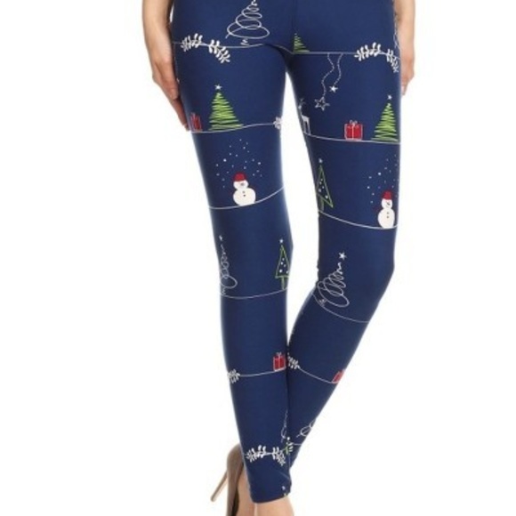 Cartoon Christmas Leggings - Picture 3 of 4